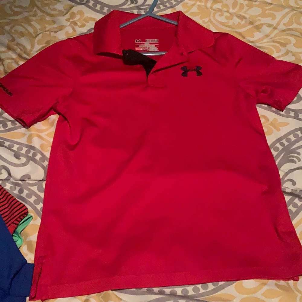 Under armour red polo youth xs